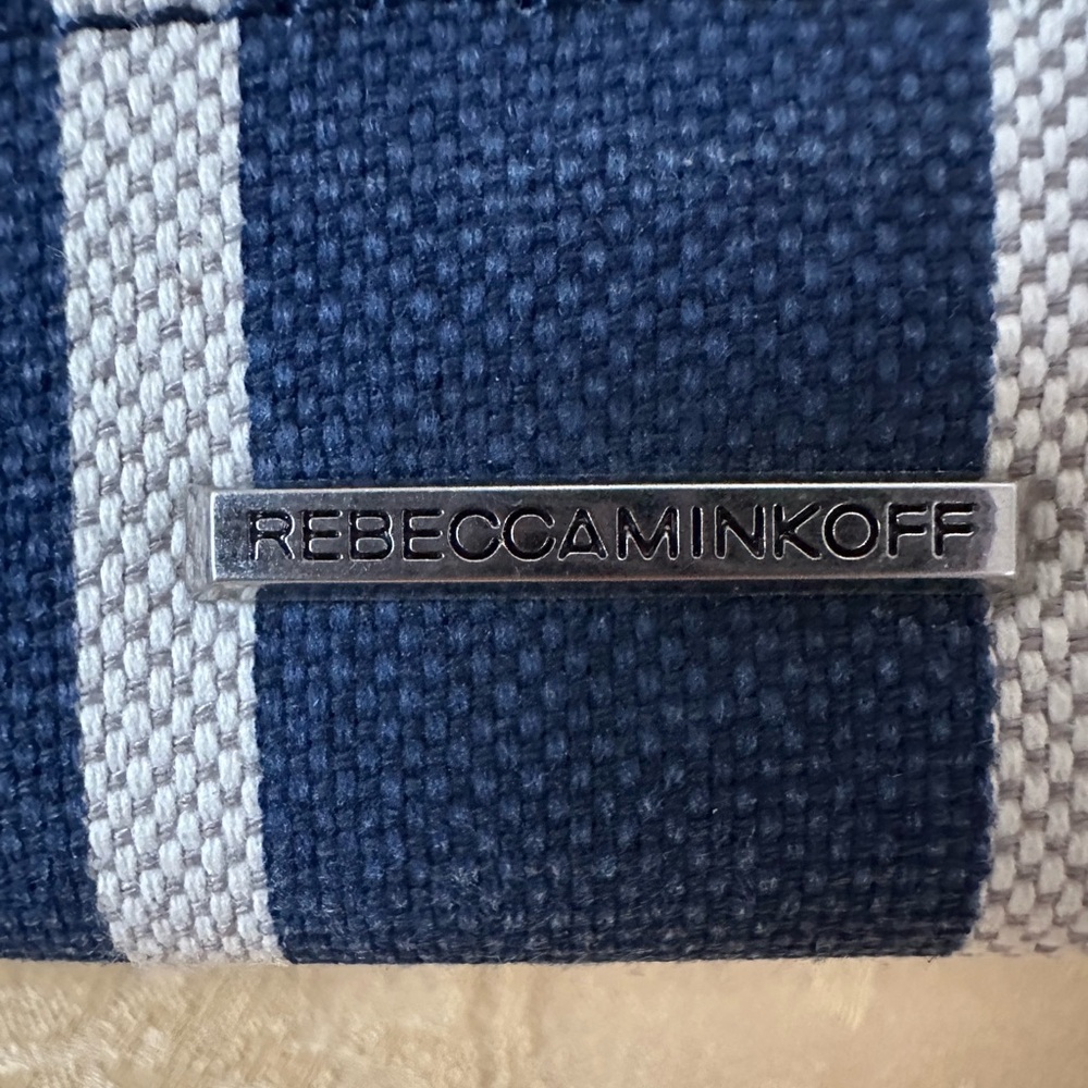 Rebecca Minkoff Striped Blue and White Clutch - Picture 3 of 15